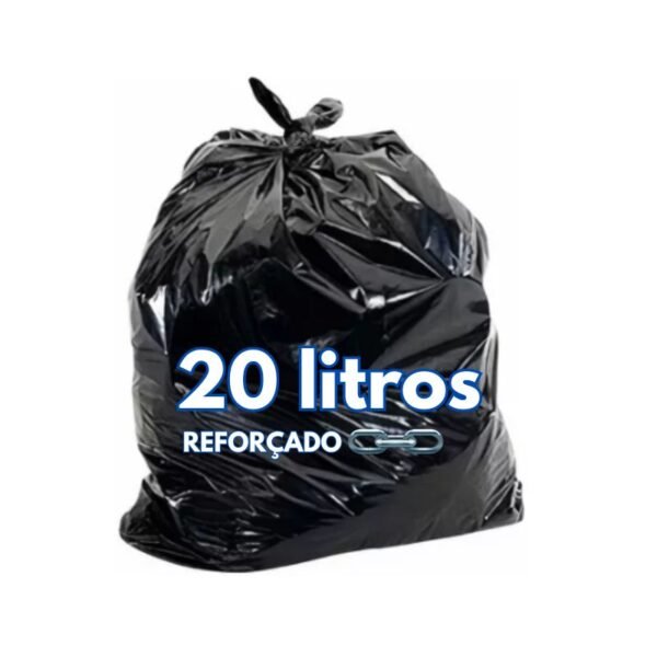 Saco para Lixo 20, 40, 60, 100 Litros - Reforçado Preto - Pacote com 5 kg