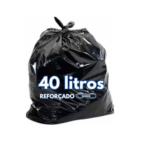 Saco para Lixo 20, 40, 60, 100 Litros - Reforçado Preto - Pacote com 5 kg - Image 2