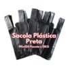 Sacola Plástica Preta - 90x100  Pacote 5KG