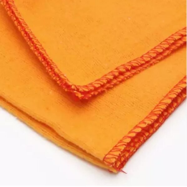 Flanela tamanho G 38x58 pacote com 5 unidades sortidas- Branca e Laranja - Image 5