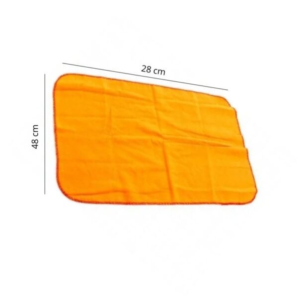 Flanela tamanho M 28x48 pacote com 5 unidades sortidas- Branca e Laranja