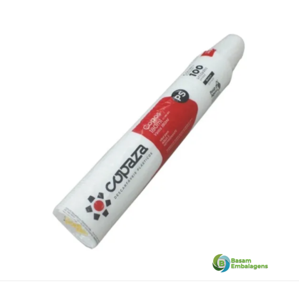 Copo 180ml Descartável Transparente Copaza Estriado Cx 2500 Und - Imagem 4