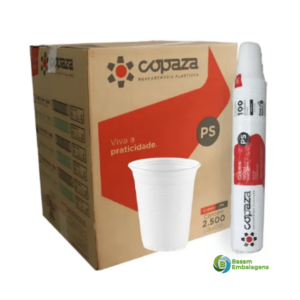 Copo 180ml Descartável Branco Copaza  Cx 2500 Undidades