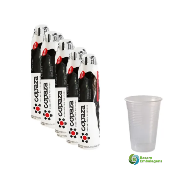 Copo 200ml Descartável Transparente Copaza Estriado Cx 2500 Und - Imagem 5
