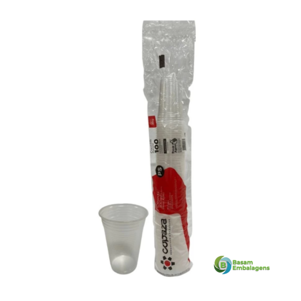 Copo 300ml Descartável Trasnparente Copaza Estriado Cx 2000 Und - Imagem 4